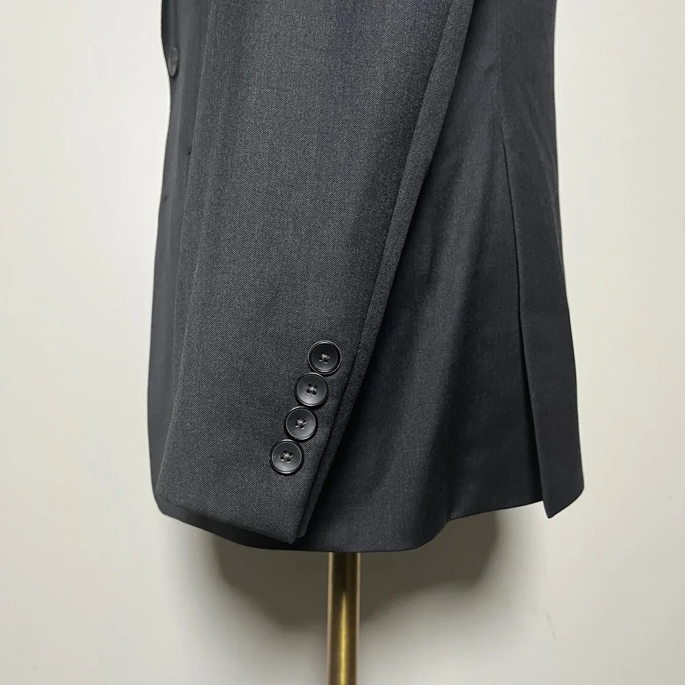 BOSS‎ Hugo Boss Blazer Mens 38R Charcoal Gray Solid Reda Super 100 Italian Wool